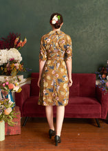 Load image into Gallery viewer, Filippa Khaki Floral Dress