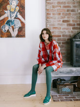 Load image into Gallery viewer, Staple Green Wool Tights