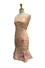 Load image into Gallery viewer, Peach Rose Floral Tulip Dress