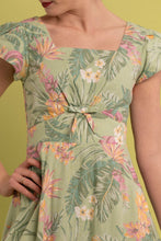 Load image into Gallery viewer, Astrid Green Petite Floral Dress