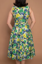 Load image into Gallery viewer, Mattie Blue &amp; Lime Floral Dress