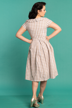 Load image into Gallery viewer, Brooklyn Beige &amp; Cream Gingham Dress