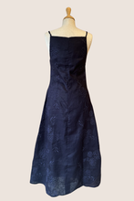Load image into Gallery viewer, Shirley Navy Maxi Embroidery Dress