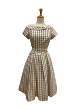 Load image into Gallery viewer, Brooklyn Beige &amp; Cream Gingham Dress