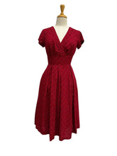 Load image into Gallery viewer, Enchanted Red And Mustard Petite Floral Dress