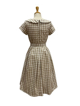 Load image into Gallery viewer, Brooklyn Beige &amp; Cream Gingham Dress