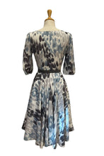 Load image into Gallery viewer, Watercolour Grey Pleated Dress 3/4 Sleeve