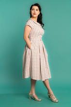 Load image into Gallery viewer, Brooklyn Beige &amp; Cream Gingham Dress