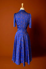 Load image into Gallery viewer, Farah Cobalt &amp; Red Berries Dress