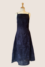 Load image into Gallery viewer, Shirley Navy Maxi Embroidery Dress