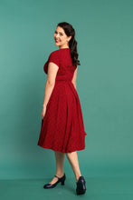 Load image into Gallery viewer, Enchanted Red And Mustard Petite Floral Dress