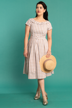 Load image into Gallery viewer, Brooklyn Beige &amp; Cream Gingham Dress
