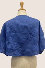 Load image into Gallery viewer, Lulu Blue Embroidery Linen Bolero
