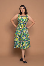 Load image into Gallery viewer, Mattie Blue &amp; Lime Floral Dress