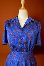 Load image into Gallery viewer, Farah Cobalt &amp; Red Berries Dress