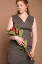 Load image into Gallery viewer, Adelaide Green Floral Embroidery Dress