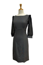 Load image into Gallery viewer, Charcoal Shift Dress 3/4 Sleeve