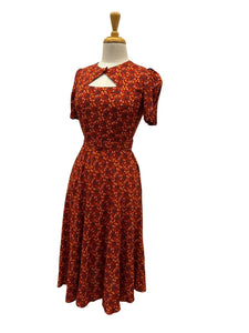 Ginger Red & Mustard Petite Floral Dress