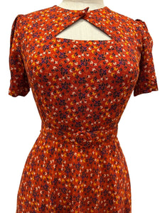 Ginger Red & Mustard Petite Floral Dress