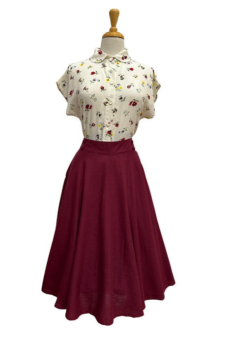 Minki Red & Yellow Petite Floral Blouse