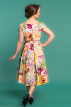 Load image into Gallery viewer, Laura Mustard &amp; Fuchsia Dress