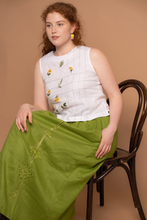 Load image into Gallery viewer, Hadlee Cream Hand Embroidered Top