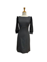 Load image into Gallery viewer, Charcoal Shift Dress 3/4 Sleeve