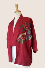 Load image into Gallery viewer, Ayla Red Embroidery Kimono