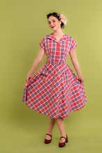 Load image into Gallery viewer, Artisan Pink &amp; Blue Gingham Dress