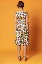 Load image into Gallery viewer, Bee Mustard &amp; Burgundy Rose Dress
