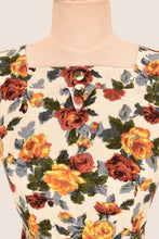 Load image into Gallery viewer, Bee Mustard &amp; Burgundy Rose Dress