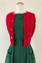 Load image into Gallery viewer, Red Crop Cardigan