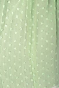 Camille Pastel Green Dots Dress