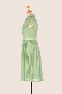 Camille Pastel Green Dots Dress