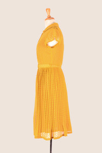 Camille Dots Mustard Dress