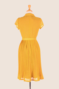 Camille Dots Mustard Dress