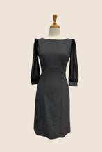 Load image into Gallery viewer, Charcoal Shift Dress 3/4 Sleeve