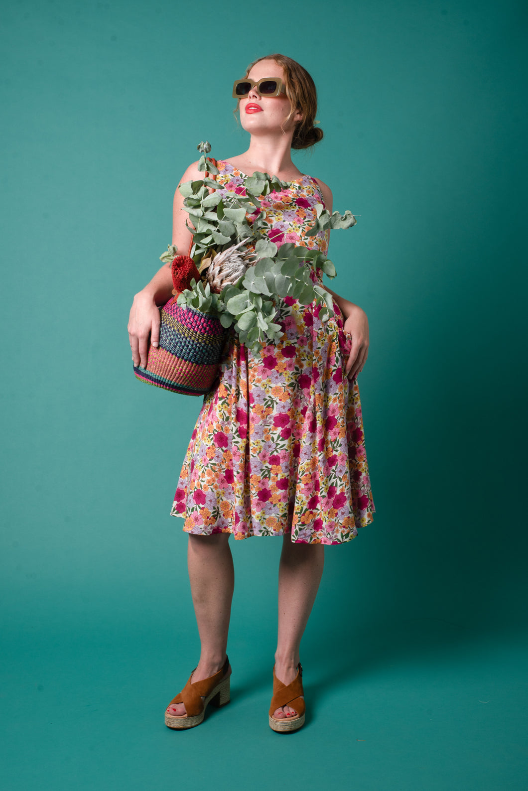 Chita Fuchsia Floral Dress