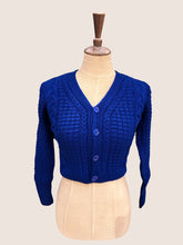 Load image into Gallery viewer, Cobalt Cropped Cardigan