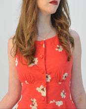 Load image into Gallery viewer, Formosa Red &amp; Cream Floral Dress