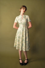 Load image into Gallery viewer, Sakura Cream &amp; Light Green Linen Dress