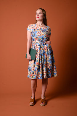 Delilah Blue Floral Dress