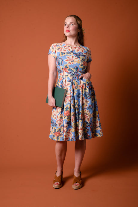Delilah Blue Floral Dress