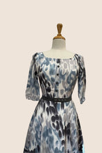 Load image into Gallery viewer, Watercolour Grey Cream Dress 3/4 Sleeve