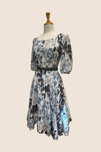 Load image into Gallery viewer, Watercolour Grey Cream Dress 3/4 Sleeve