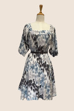 Load image into Gallery viewer, Watercolour Grey Cream Dress 3/4 Sleeve