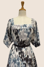 Load image into Gallery viewer, Watercolour Grey Cream Dress 3/4 Sleeve