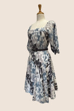 Load image into Gallery viewer, Watercolour Grey Cream Dress 3/4 Sleeve
