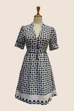 Load image into Gallery viewer, Blue and White Dot Dress