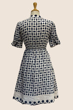 Load image into Gallery viewer, Blue and White Dot Dress